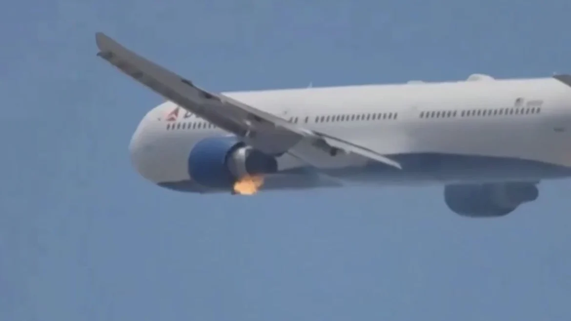 Delta Airlines flight makes emergency landing after engine fire