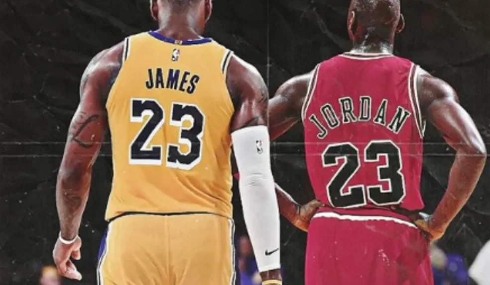 NBA - LeBron James and Michael Jordan — Foto- Reprodução